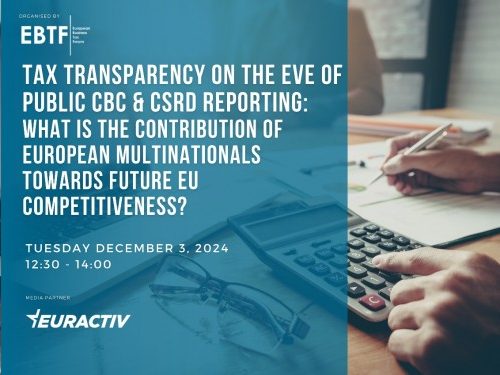 Tax Transparency on the Eve of CbC & CSRD Reporting